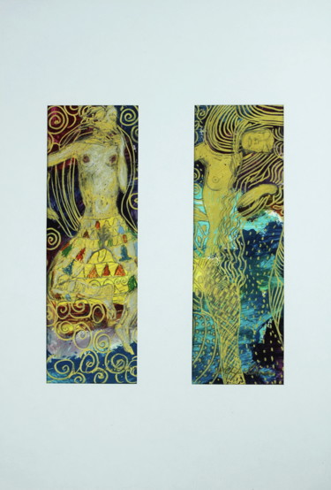 Variation inspirée Klimt Dyptique 3