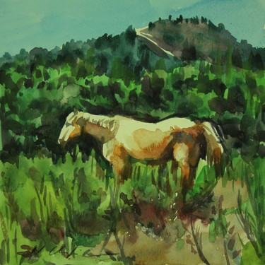 Cheval au pré