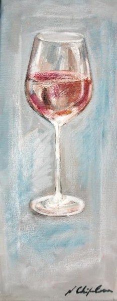 Verre de vin rosé